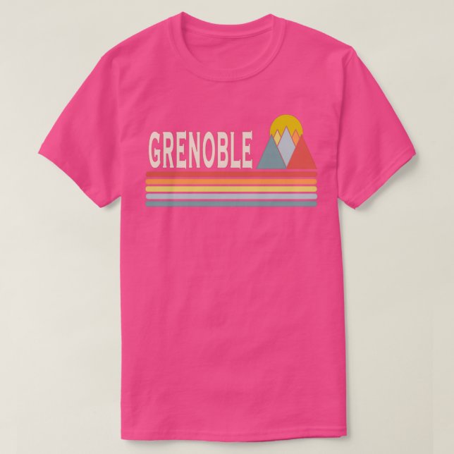 T-shirt Retro Style Grenoble France (Design devant)