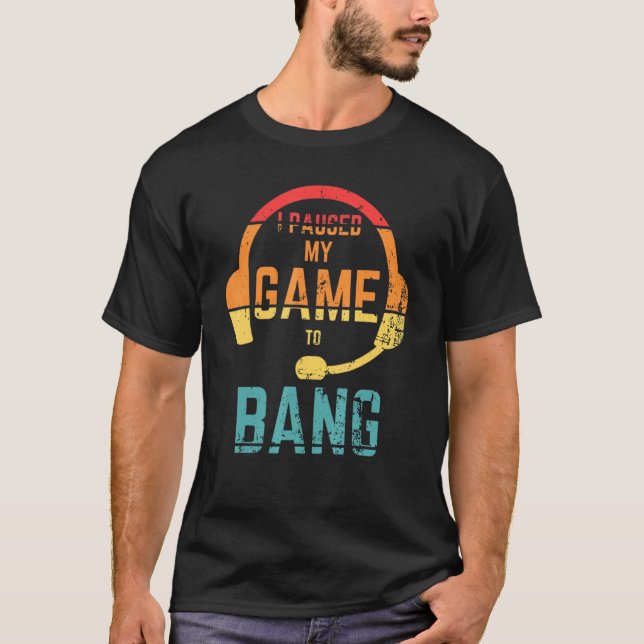 T-shirt Retro Style I A Suspendu Mon Jeu À Bang Indépendan (Devant)