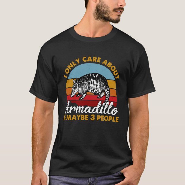 T-shirt Retro Style Sunset Armadillo (Devant)