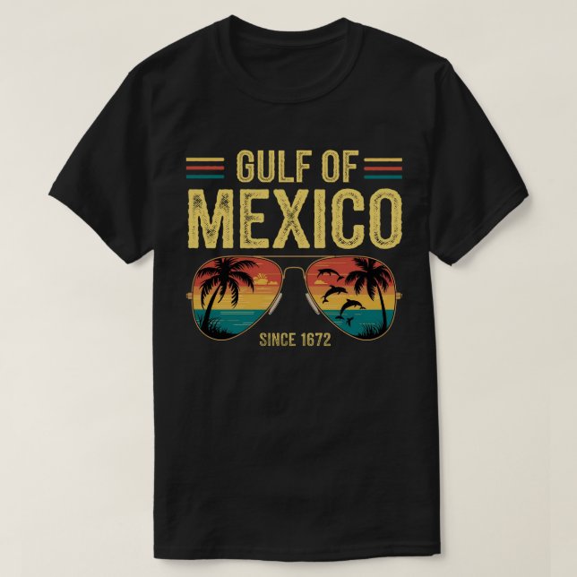 T-shirt rétro Summer esthétique Golfe du Mexique (Design devant)