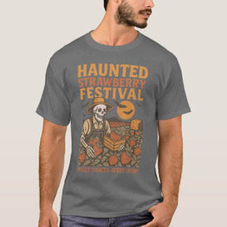 T-shirt Retro Summerween Skeleton Spooky Summer Strawberry