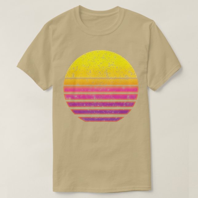 T-shirt Rétro Sun Synthwave (Design devant)