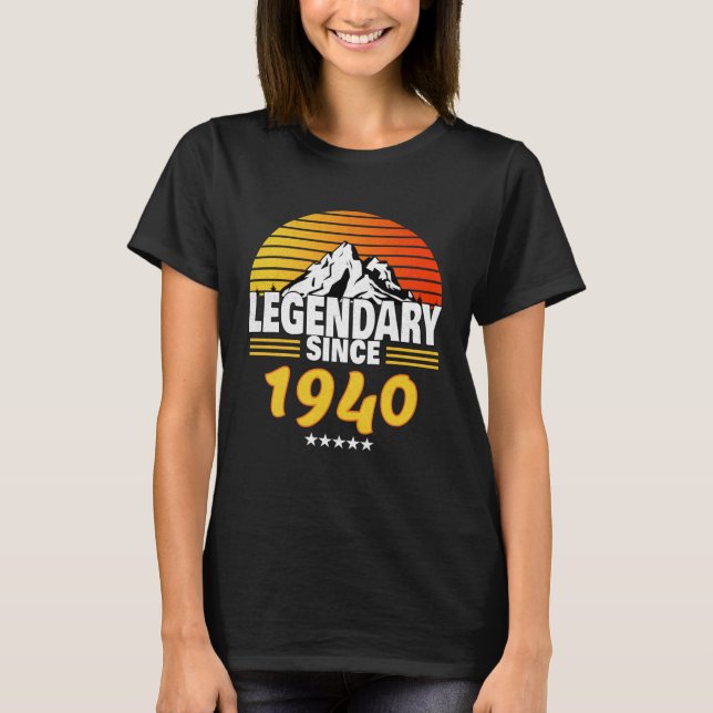 T-shirt Retro Sunrise LEGENDARY SINCE 1940 (Devant)