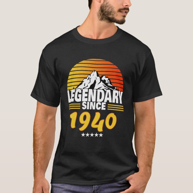 T-shirt Retro Sunrise LEGENDARY SINCE 1940 (Devant)