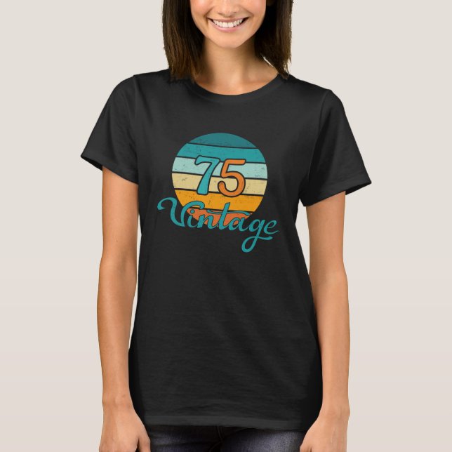 T-shirt Retro Sunset 75 Vintage (Devant)