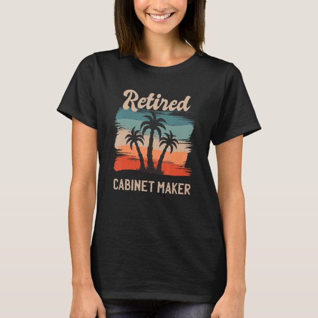 T-shirt Retro Sunset Beach Quote de retraite Cabine retrai (Devant)