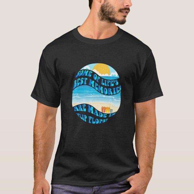 T-shirt Retro Sunset Beach Vacances Correspondant Filles d (Devant)