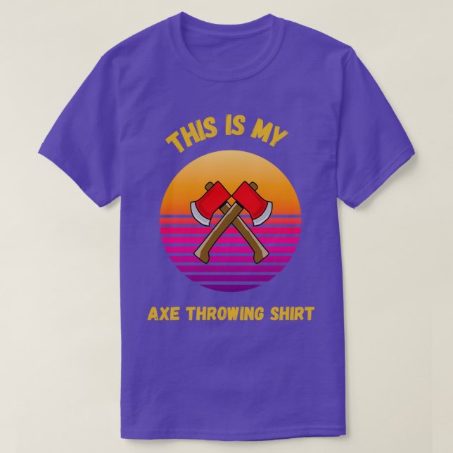 T-shirt Retro Sunset Ceci est mon Ax Throwing ShirtDrôle N (Design devant)