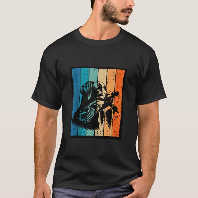 T-shirt Retro Sunset Chasse au canard Débardeur de concept (Devant)