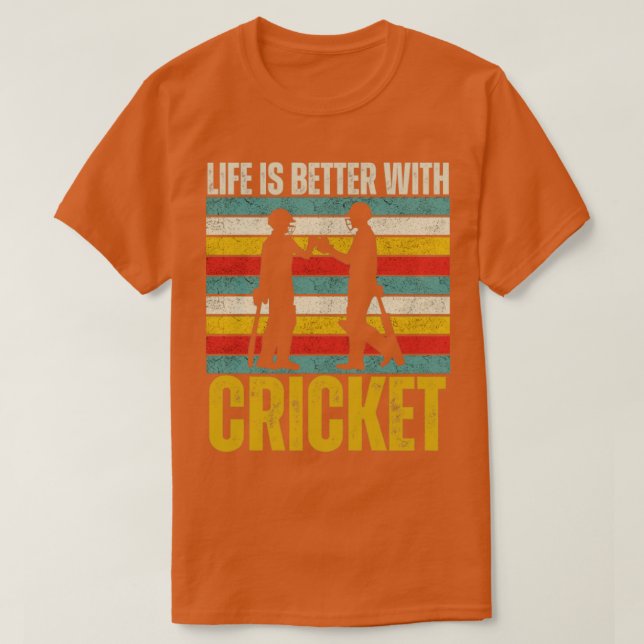 T-shirt Retro Sunset Citations De Cricket Pour Les Ventila (Design devant)