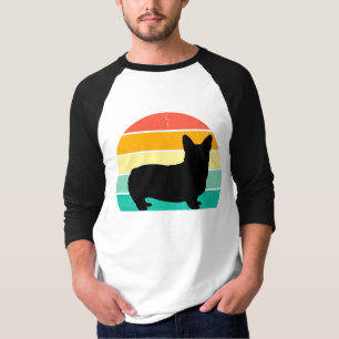T-Shirt Retro Sunset Corgi