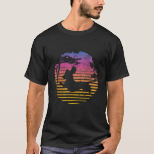 T-shirt Retro Sunset Dachshund Wiener Animaux Amoureux de