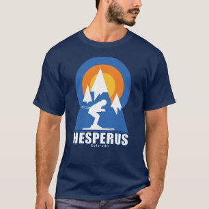 T-Shirt Rétro Sunset de ski Hesperus