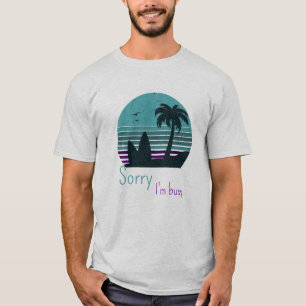 T-shirt Retro Sunset - Désolé, je suis occupé