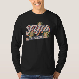 T-shirt Retro Sunset Enseignant et étudiant de cinquième a