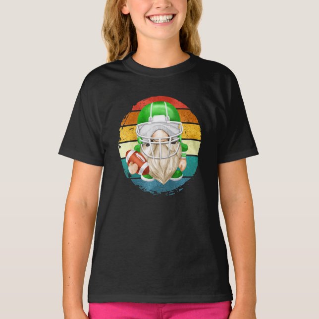 T-shirt Retro Sunset For Football Dad  American Football G (Devant)