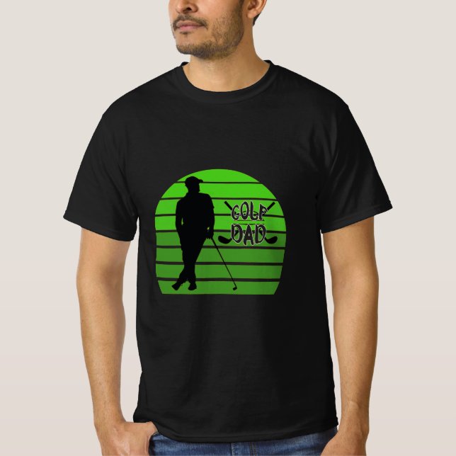 T-shirt Retro Sunset Golf Papa (Devant)