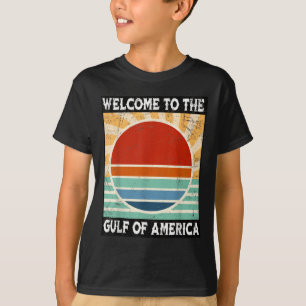 T-shirt Retro Sunset Golfe De Usa Amérique Golfe Du Mexiqu