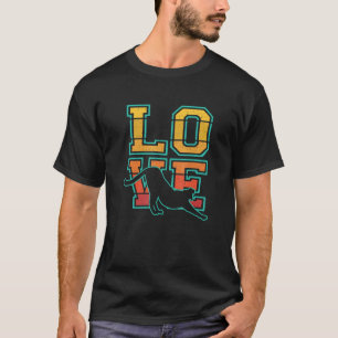T-shirt Retro Sunset I Love Cheetahs Idée pour animal