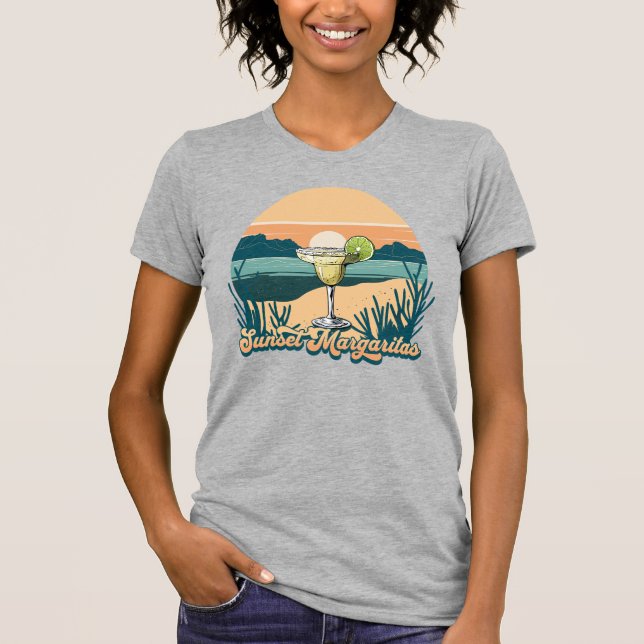 T-shirt Retro Sunset Margaritas (Devant)
