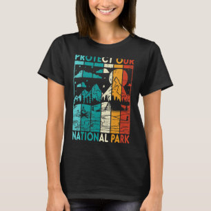 T-shirt Retro Sunset Protégez notre parc national Yellowst
