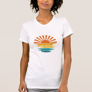 T-shirt Retro Sunset Rays Wavy Vintage Retro Sunshine Sun