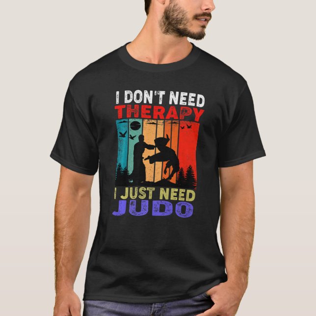 T-shirt Retro Sunset Slogan I Don't Need Therapy I Just Ne (Devant)