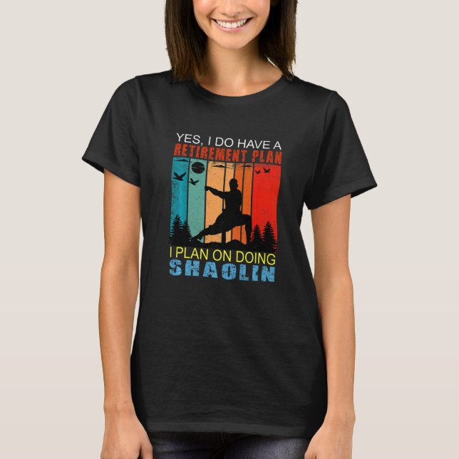 T-shirt Retro Sunset Slogan Retirement Plan I Plan On Doin (Devant)