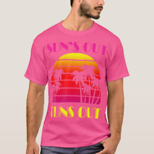T-shirt Retro Sunset Suns Out Guns Out Palm Beach 1980 Fa
