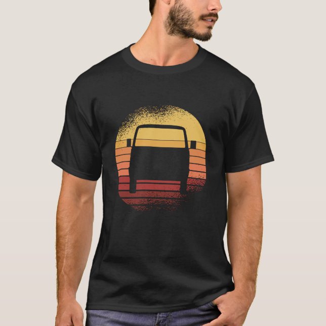 T-shirt Retro Sunset Vanagon Syncro 4x4 Bus (Devant)