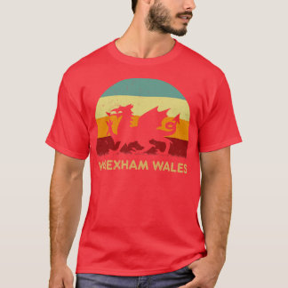 T-shirt Retro Sunset Wrexham Wales