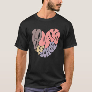 T-shirt Rétro Super 100 Jours De Coeur D'École Heureux 100