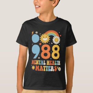 T-shirt Retro Super 988 Questions de santé mentale Suicide