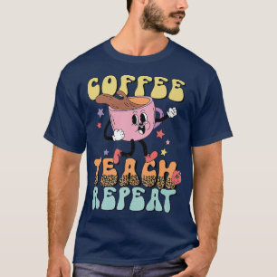 T-shirt Retro Super café Teach Répéter le café Lover Retou