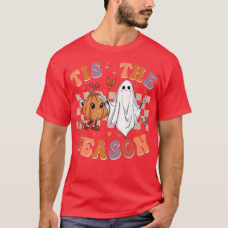 T-shirt Retro Super C'Est La Saison Citrouille Ghost Hippi