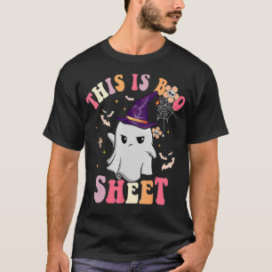 T-shirt Retro Super Cute Ghost Éffrayant Halloween Ceci Es
