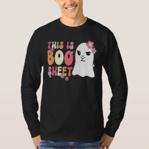 T-shirt Retro Super Cute Ghost Éffrayant Halloween Ceci Es