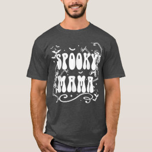 T-shirt Retro Super Éffrayant Mama Éffrayante saison Funny