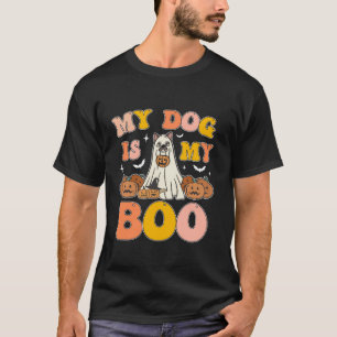 T-shirt Retro Super Funny Chien Est Mon Boo Halloween T Sh