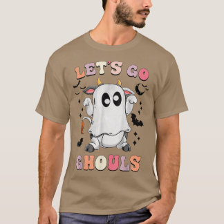 T-shirt Retro Super Go Ghouls Halloween Ghost Cow C