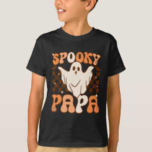 T-shirt Retro Super Halloween Fantôme Éffrayant Papa Costu
