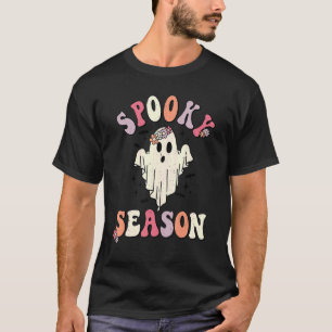 T-shirt Retro Super Halloween Ghost Saison Éffrayante Ense