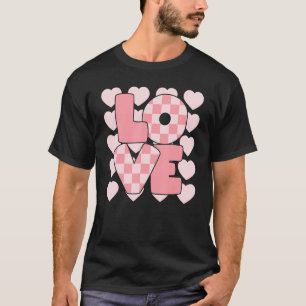 T-shirt Retro Super Heureuse Sainte-Valentin de coeur mou
