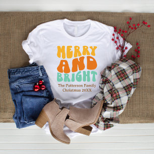 T-shirt Retro Super Joyeux et brillant Noël des femmes