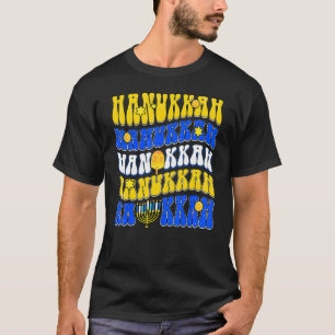 T-shirt Retro Super Joyeux Hanoukka Chanukkah Joyeux Fête