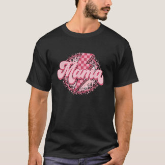 T-shirt Retro Super Mama Leopard Maman Fête des Mères Femm