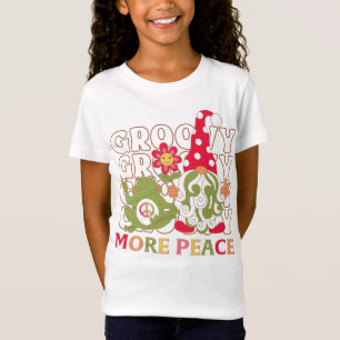 T-Shirt Retro Super Noël Gnome Plus de paix