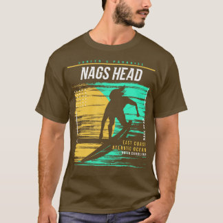 T-shirt Retro Surfing Nags Head North olina Vintage Surfer
