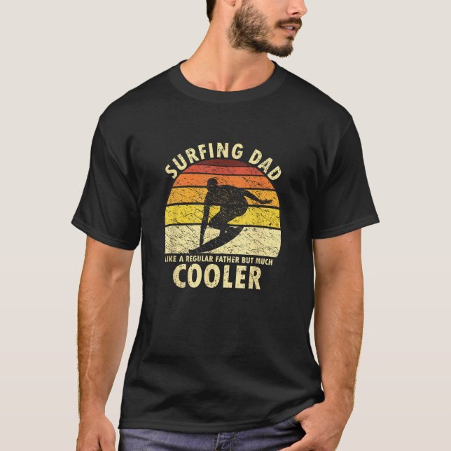 T-shirt Retro Surfing Papa Surfer Surfing Père Homme T Shi (Devant)