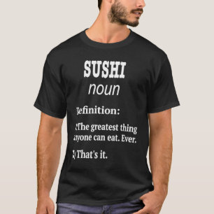 T-shirt Retro Sushi Design Sushi Fan Fake Définition
